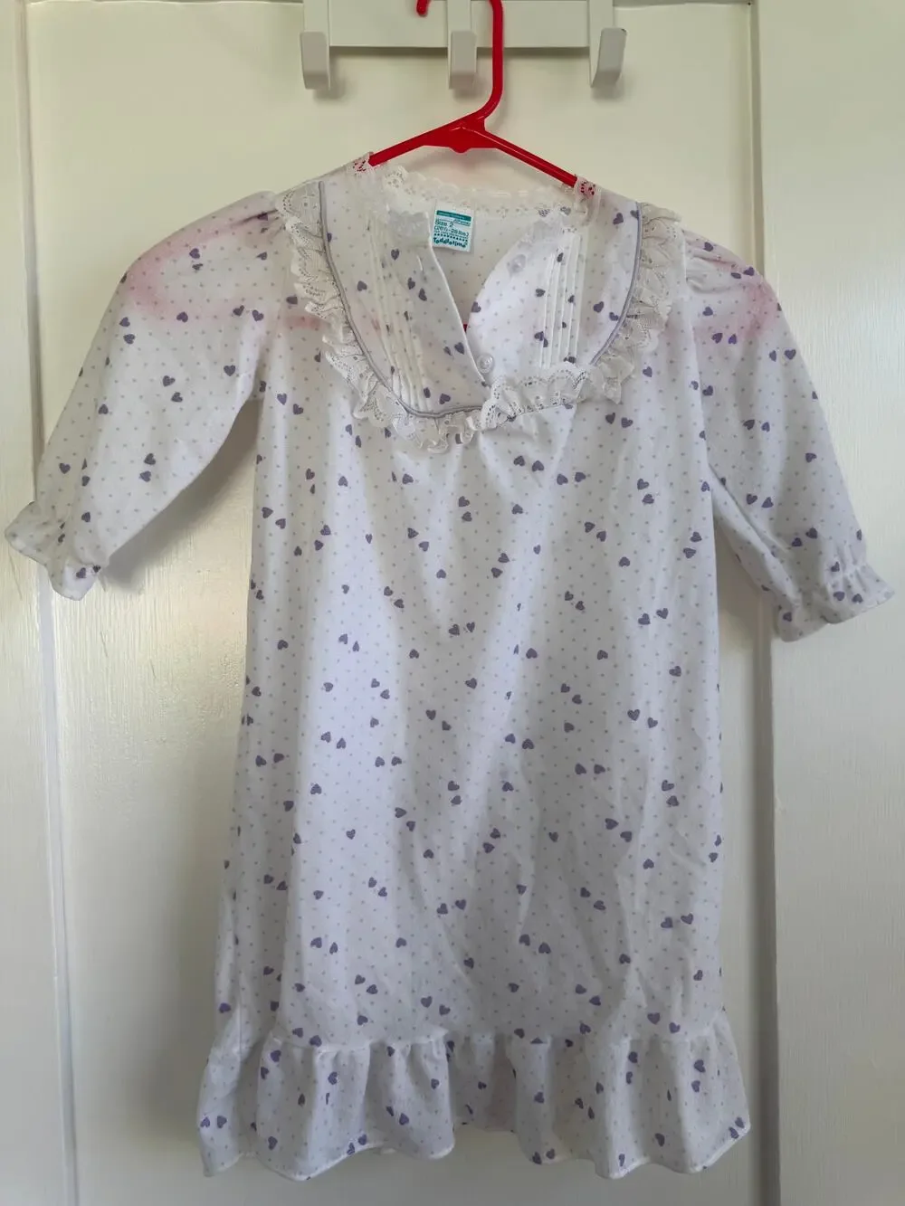 Vintage Girls Toddletime Nightgown JC Penney Size 2 Lace Trimmed